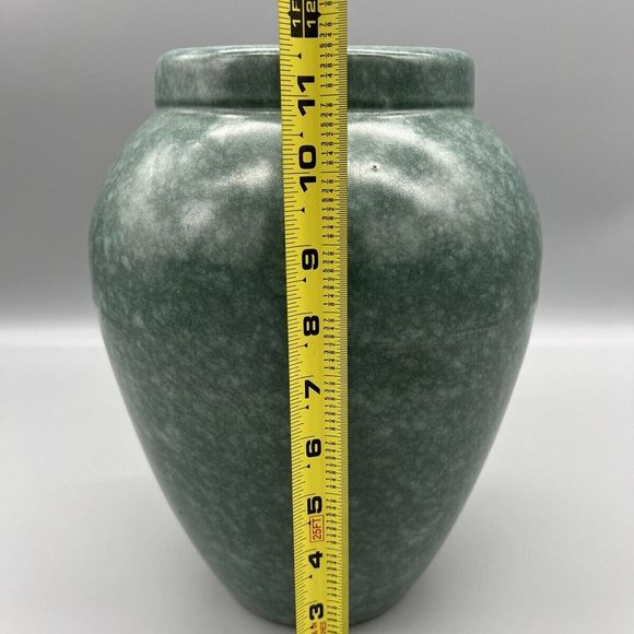 Robinson Ransbottom Pottery Oil Jar Victoria Green Glaze 1930s Arts Crafts Ohio - Picture 6 of 8